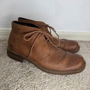 Born Harrison Chukka Boots Mens Size 11 Brown Leather Lace Up Ankle M9431